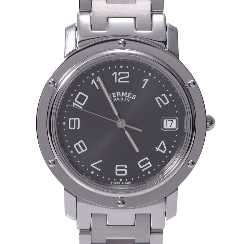HERMES Hermse Clipper CL6.710 Menz, watch, graze, graze, gray, Class A, used silver.