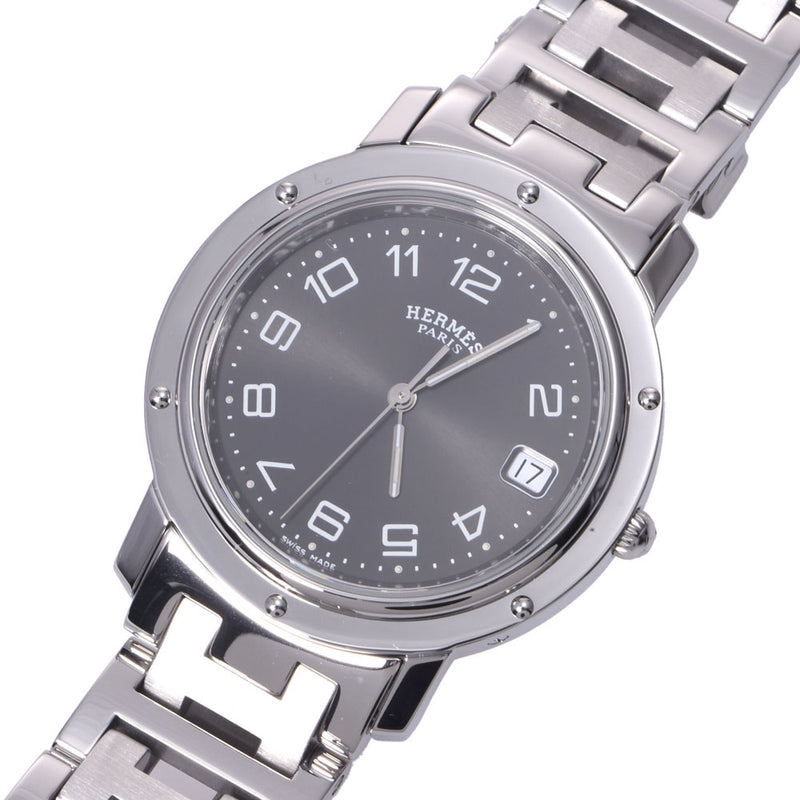 HERMES Hermse Clipper CL6.710 Menz, watch, graze, graze, gray, Class A, used silver.