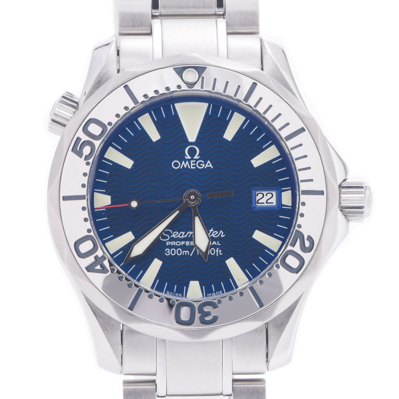 OMEGA Omega Seamaster Professional 300 2253.80 Men SS Watch Automatic Rolling Blue Characters A-Rank Used Silgrin