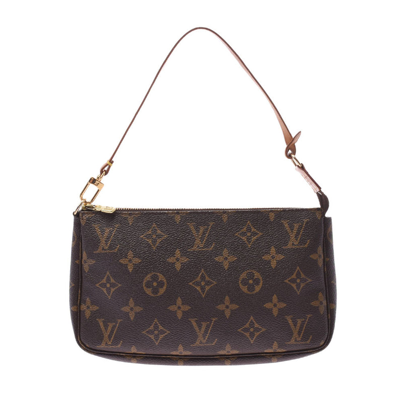 LOUIS VUITTON ルイヴィトン モノグラム ポシェット アクセソワール 旧型 ブラウン M51980 レディース モノグラムキャンバス アクセサリーポーチ Bランク 中古 銀蔵