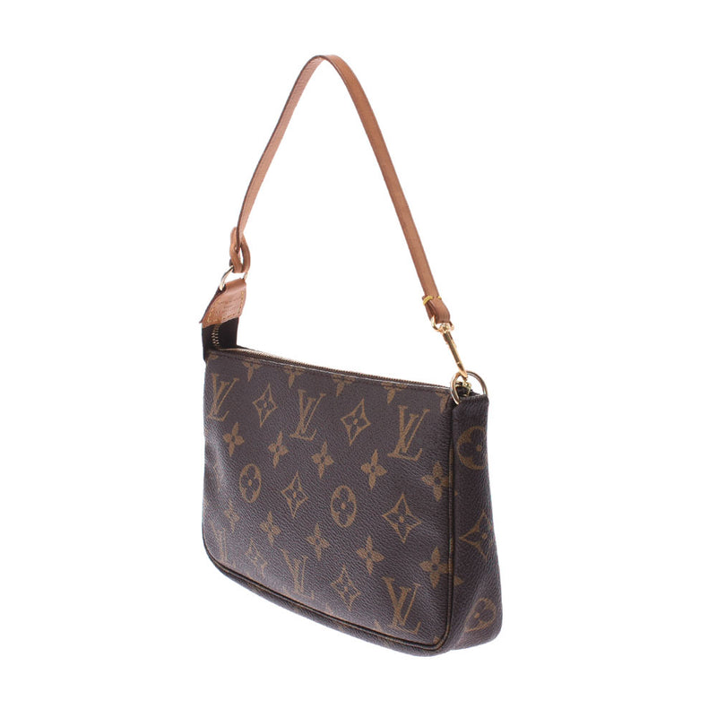 LOUIS VUITTON Monogram Pochette Accessois Old Brown M51980 Ladies Monogram Canvas Accessory Pouch B Rank Used Ginzo