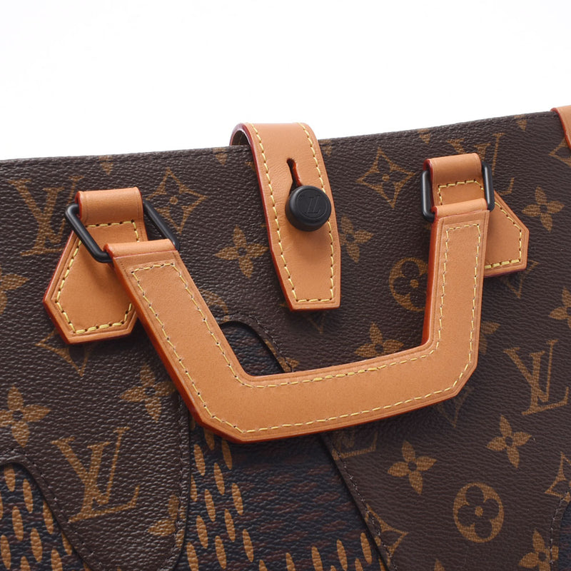 LOUIS VUITTON ルイヴィトン ダミエ ジャイアント ミニトート 2WAYバッグ NIGOコラボ ブラウン N40355 ユニセックス ハンドバッグ 新同 中古 銀蔵