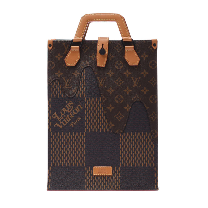 LOUIS VUITTON ルイヴィトン ダミエ ジャイアント ミニトート 2WAYバッグ NIGOコラボ ブラウン N40355 ユニセックス ハンドバッグ 新同 中古 銀蔵