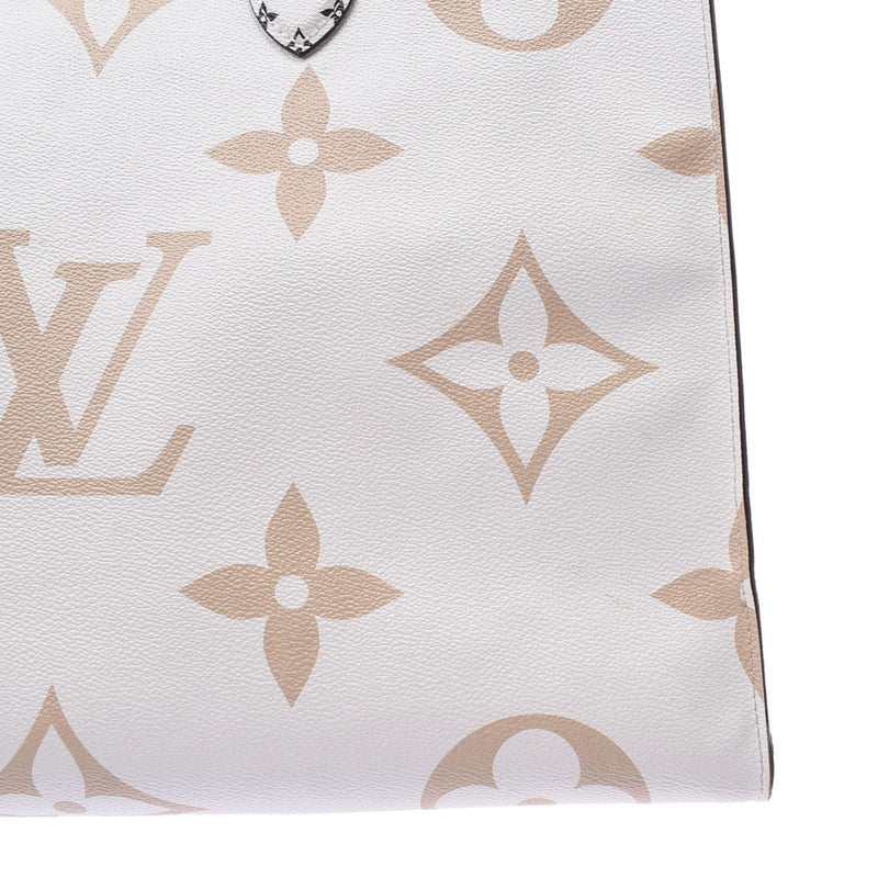 LOUIS VUITTON Louis Vuitton On-The-Go GM White / Khaki M44571 Unisex Monogram giant canvas 2WAY bag AB rank used Ginzo