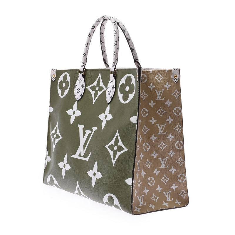 Louis Vuitton Khaki Giant Monogram Canvas Neverfull MM Bag