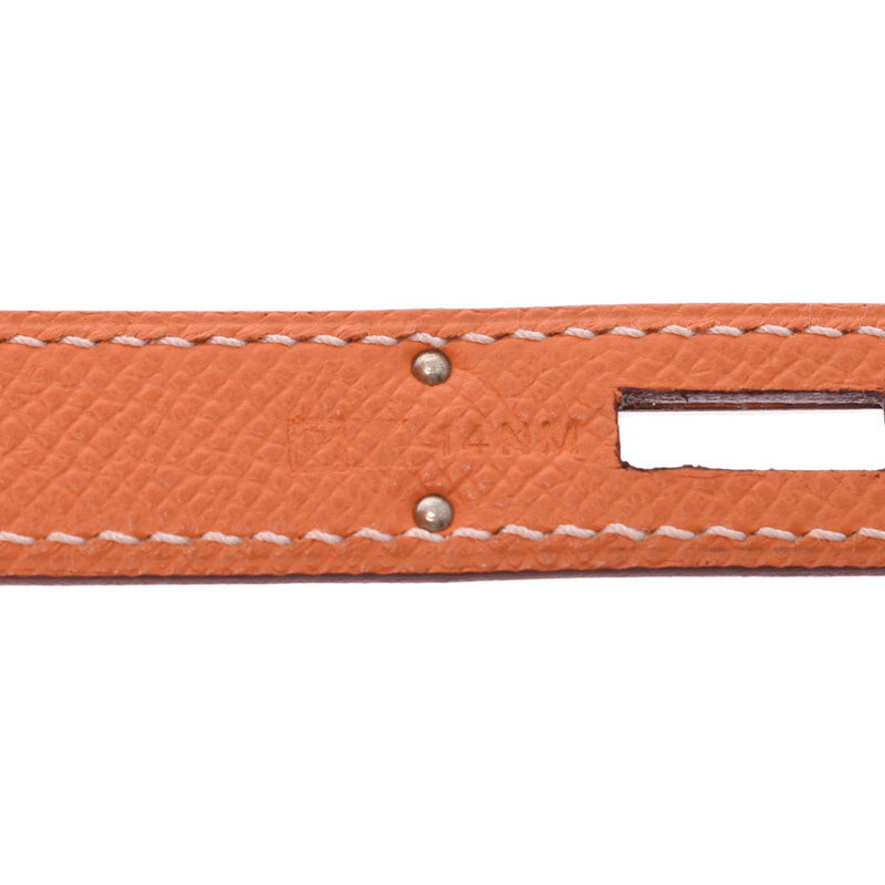 Hermes Hermes Burkin 35 Orange / Rouge Kazak Silver Bracket □ P-engraving (around 2012) Unisex Voepson Handbag New Sanko