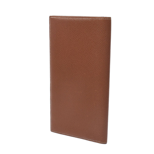 Hermes Hermes Oosaka Gold Engraving Unknown Unisex Kushuvel Wallet B Rank Used Silgrin