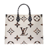 LOUIS VUITTON ルイヴィトン モノグラム ジャイアント ジャングル オンザゴーGM 2WAY アイボリー/ブラウン M44675 ユニセックス モノグラムキャンバス トートバッグ Aランク 中古 銀蔵