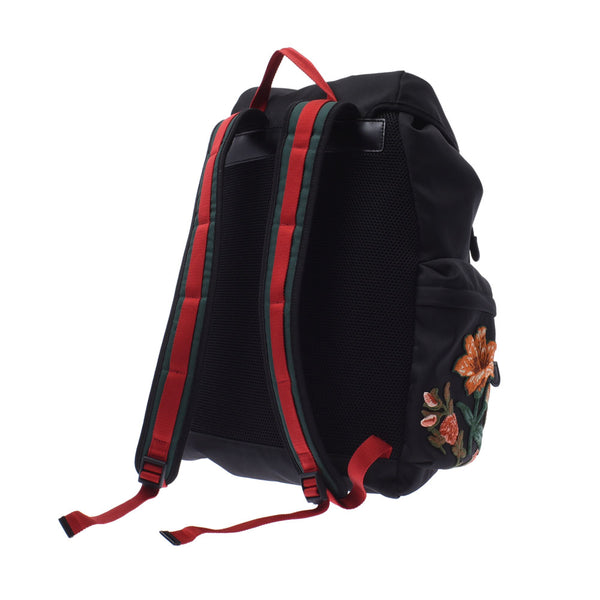 GUCCI Gucci Backpack Embroidery Tiger Black 429037 Men's Canvas Rucks Day Pack AB Rank Used Silgrin