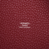 HERMMES爱马仕皮可坦摇滚PM口红格雷娜银金属零件X刻印（2016年左右）女士人造革手提包A等级二手银藏