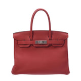 HERMES エルメス バーキン 30 ルージュガランス シルバー金具 A刻印(2020年頃) レディース トゴ ハンドバッグ Aランク 中古 銀蔵
