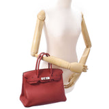 HERMES エルメス バーキン 30 ルージュガランス シルバー金具 A刻印(2020年頃) レディース トゴ ハンドバッグ Aランク 中古 銀蔵