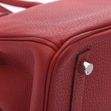 HERMES エルメス バーキン 30 ルージュガランス シルバー金具 A刻印(2020年頃) レディース トゴ ハンドバッグ Aランク 中古 銀蔵