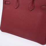 HERMES エルメス バーキン 25 ルージュグレナ シルバー金具 X刻印(2016年頃) レディース トゴ ハンドバッグ Aランク 中古 銀蔵