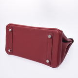 HERMES エルメス バーキン 25 ルージュグレナ シルバー金具 X刻印(2016年頃) レディース トゴ ハンドバッグ Aランク 中古 銀蔵