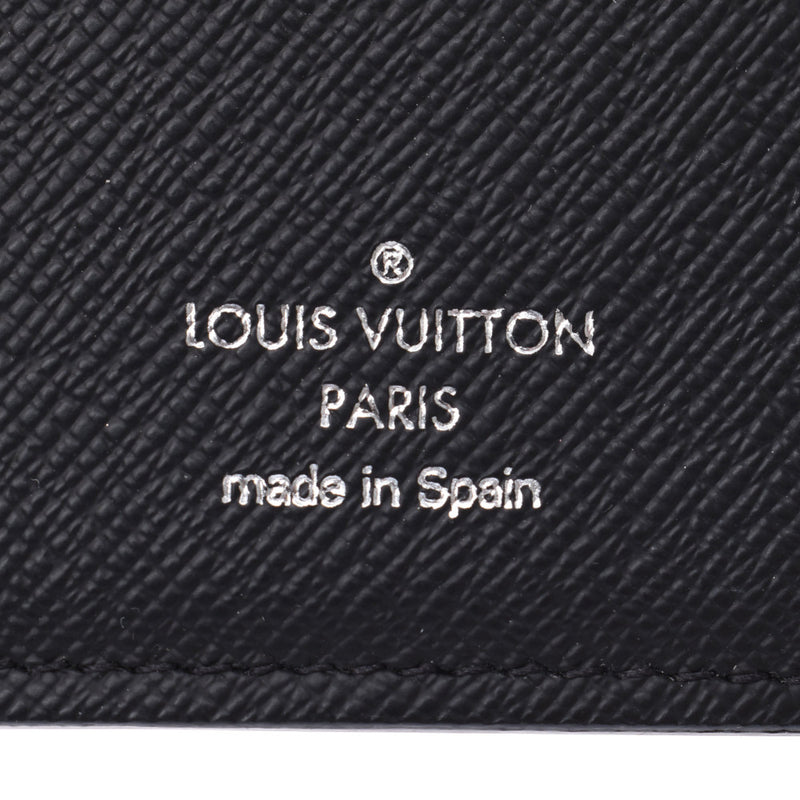 Louis Vuitton Louis Vuitton Monogram Eclipse Portfoille Marco NM Black M62545 Menogram Eclipse Canvas Two Folded Wallets AB Rank Used Silgrin