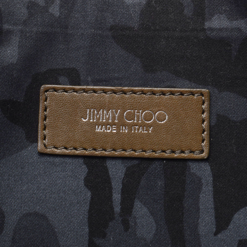 Jimmy Choo star studs Khaki Unisex leather body bag