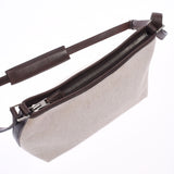 HERMES エルメス ベルランゴ23 アイボリー系/ダークブラウン □F刻印(2002年頃) ユニセックス トワルアッシュ/レザー ショルダーバッグ ABランク 中古 銀蔵