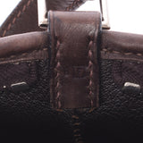 HERMES エルメス ベルランゴ23 アイボリー系/ダークブラウン □F刻印(2002年頃) ユニセックス トワルアッシュ/レザー ショルダーバッグ ABランク 中古 銀蔵