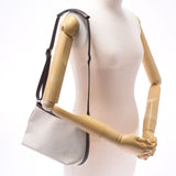 HERMES エルメス ベルランゴ23 アイボリー系/ダークブラウン □F刻印(2002年頃) ユニセックス トワルアッシュ/レザー ショルダーバッグ ABランク 中古 銀蔵