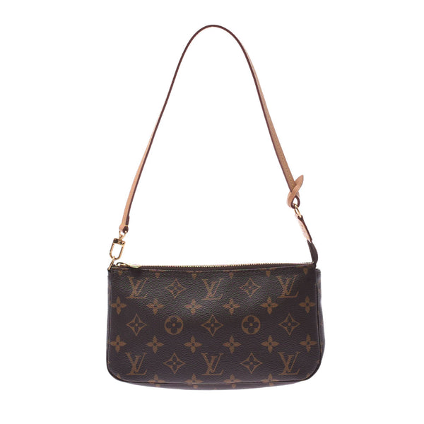 LOUIS VUITTON Monogram Pochette Accessory Brown M40712 Ladies Monogram Canvas Accessory Pouch A Rank Used Ginzo