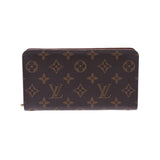 LOUIS VUITTON ルイヴィトン モノグラム ポルトモネジップ ブラウン M61727 ユニセックス モノグラムキャンバス 三つ折り財布 新同 中古 銀蔵