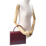 Cartier Cartier Mast Bordeaux Women's Curf Handbags A Rank Used Silgrin