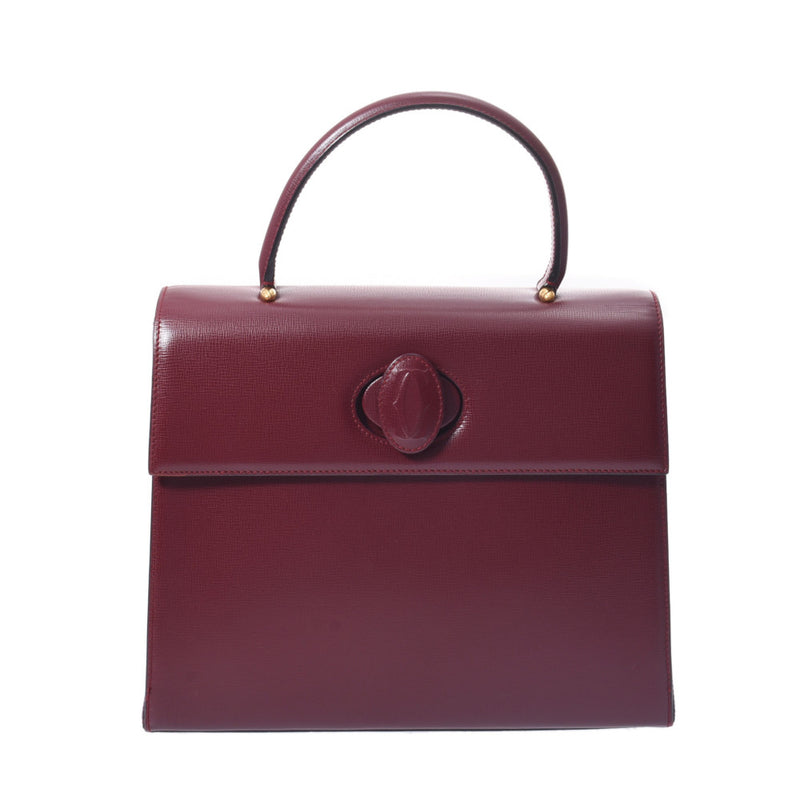 Cartier Cartier Mast Bordeaux Women's Curf Handbags A Rank Used Silgrin