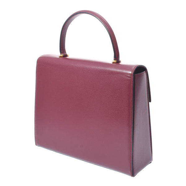 Cartier Cartier Mast Bordeaux Women's Curf Handbags A Rank Used Silgrin