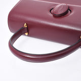 Cartier Cartier Mast Bordeaux Women's Curf Handbags A Rank Used Silgrin