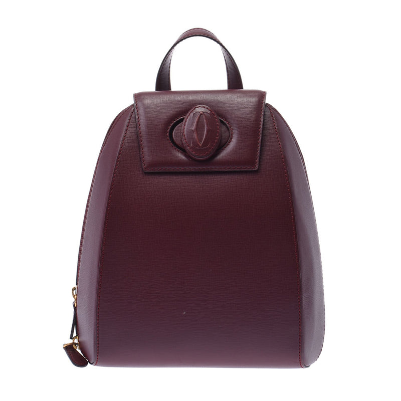 Cartier mast back pack Bordeaux ladies calf Backpack