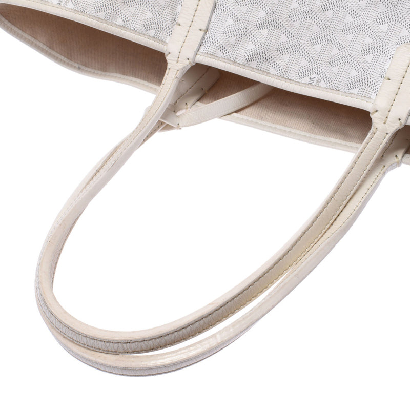 Goyard的戈亚尔圣雷PM白色中性PVC /皮革手提包B等级使用Sinkjo