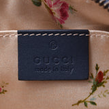 GUCCI Gucci GG Mermont Embroidery Flower Blue 476165 Ladies Denim / Leather Pouch A-Rank Used Silgrin