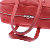 HERMES エルメス ヴィクトリア 35 ルージュ シルバー金具 R刻印(2014年頃) ユニセックス トリヨンクレマンス ハンドバッグ Aランク 中古 銀蔵