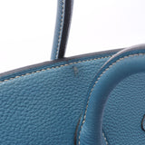 HERMES エルメス バーキン 35 ブルージーン シルバー金具 □I刻印(2005年頃) ユニセックス トゴ ハンドバッグ Bランク 中古 銀蔵