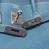 HERMES エルメス バーキン 35 ブルージーン シルバー金具 □I刻印(2005年頃) ユニセックス トゴ ハンドバッグ Bランク 中古 銀蔵