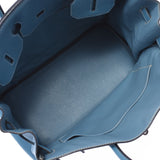 HERMES エルメス バーキン 35 ブルージーン シルバー金具 □I刻印(2005年頃) ユニセックス トゴ ハンドバッグ Bランク 中古 銀蔵