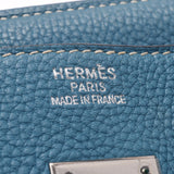 HERMES エルメス バーキン 35 ブルージーン シルバー金具 □I刻印(2005年頃) ユニセックス トゴ ハンドバッグ Bランク 中古 銀蔵
