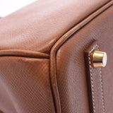 HERMES エルメス バーキン 35 ゴールド ゴールド金具 □A刻印(1997年頃) ユニセックス クシュベル ハンドバッグ ABランク 中古 銀蔵