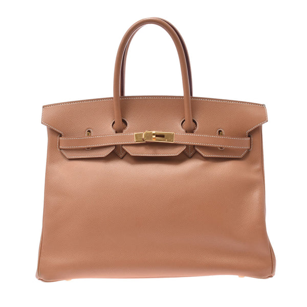 Hermes Hermes Burkin 35天然金支架□C冠军（1999年左右）UNISEX Kushbel Pandbag B排名使用水池
