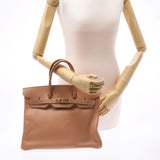 HERMES エルメス バーキン 35 ナチュラル ゴールド金具 □C刻印(1999年頃) ユニセックス クシュベル ハンドバッグ Bランク 中古 銀蔵