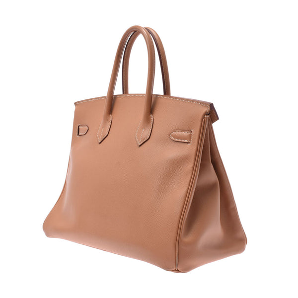 Hermes Hermes Burkin 35天然金支架□C冠军（1999年左右）UNISEX Kushbel Pandbag B排名使用水池