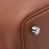 Hermes Hermes Picon Lock PM金银支架Z刻（2021年左右）女式三重钢铁手提包新水池