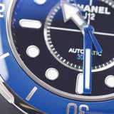 CHANEL香奈儿J12海洋38mm蓝色画布H2561男士SS/橡胶手表自动卷黑色表盘A级二手银藏