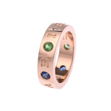 Bklgari Roman garrison ring 509.5 ladies k18pg / Multi Stone Ring Ring