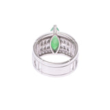 Jade 3.264 CT diamond 0.9ct 0.20ct 15 ladies Pt 900 platinum ring