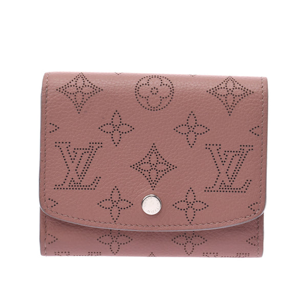 LOUIS VUITTON ルイヴィトン マヒナ ポルトフォイユイリス コンパクト マグノリア M62541 レディース マヒナレザー 三つ折り財布 ABランク 中古 銀蔵