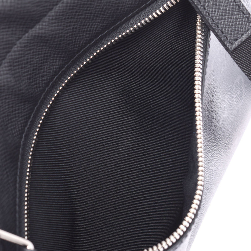 Louis Vuitton Louis Vuitton Tiga Lama Flap Messenger Black M30413 Men's Tiger Leather / Monogram Canvas Shoulder Bag New Sale Silver