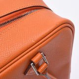 HERMES エルメス ミニ プリュム オレンジ シルバー金具 □H刻印(2004年頃) レディース ヴォーエプソン ハンドバッグ ABランク 中古 銀蔵