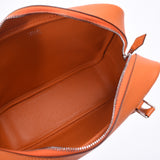 HERMES エルメス ミニ プリュム オレンジ シルバー金具 □H刻印(2004年頃) レディース ヴォーエプソン ハンドバッグ ABランク 中古 銀蔵